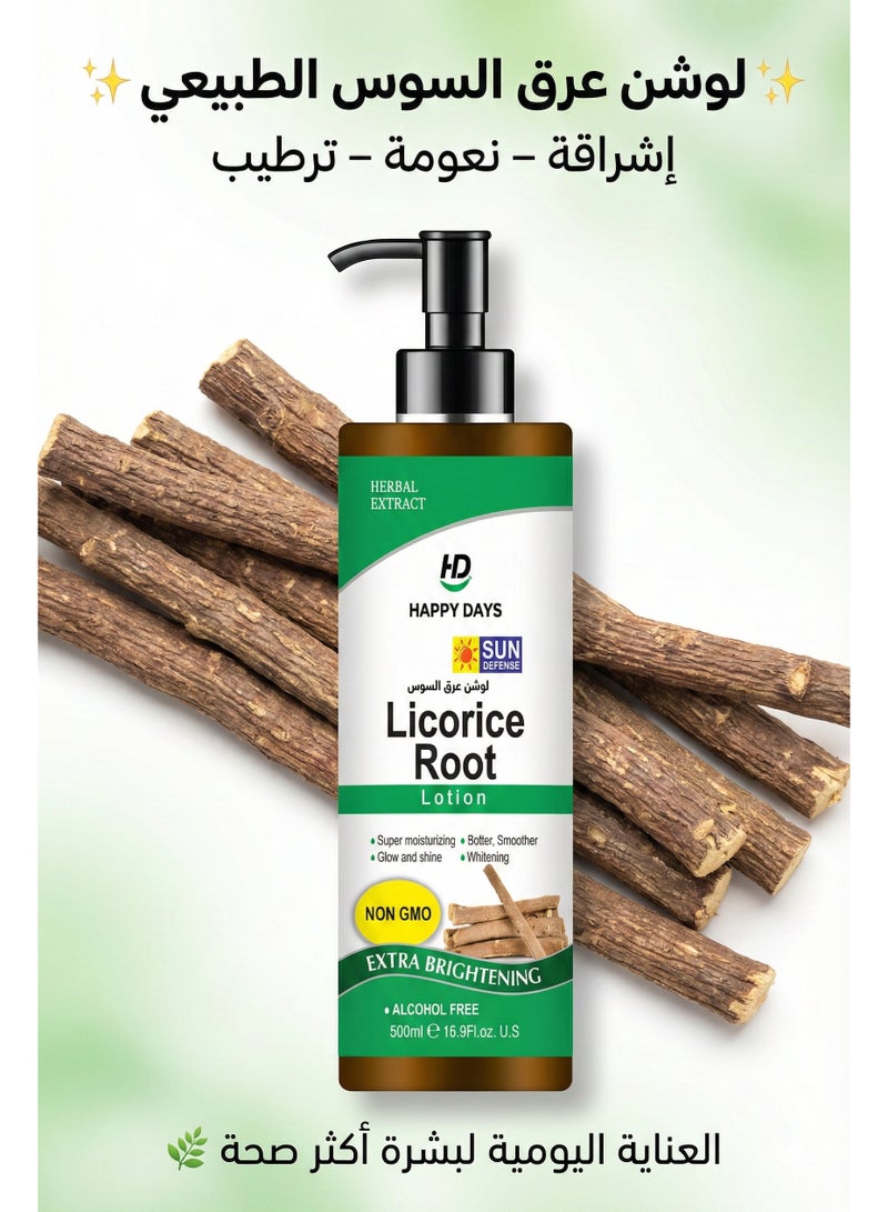 Happy Days Licorice Lotion features an advanced herbal formula designed to brighten and deeply nourish the skin, while providing effective hydration that leaves skin soft and naturally radiant. - Image 2